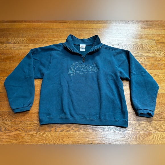 Vintage The Disney Store Winnie the Pooh 1/4 Zip Sweatshirt (Small) - Picture 2 of 10